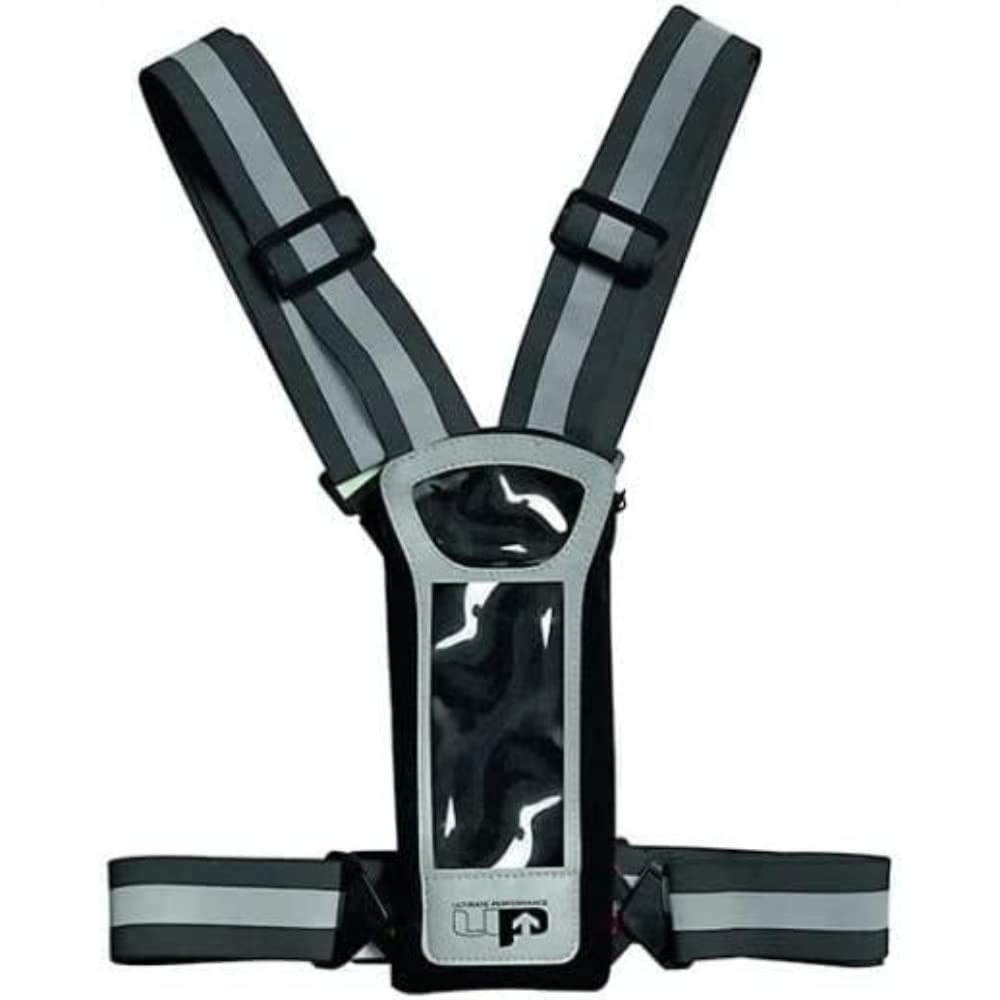 Ultimate Performance UP Stile LED Runners Phone Vest Black/Reflective