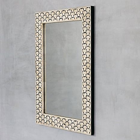 Amazon Com Anjaneya Art Large Beaumont Bone Inlay Mirror Home Kitchen