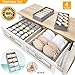 Underwear Organizer Dresser Drawer Organizer - Foldable Closet Drawer Dividers Washable Sock Organizer Storage Bra Box Fabric Bin for Baby Clothes,Panties,Lingeries,Ties,Belts