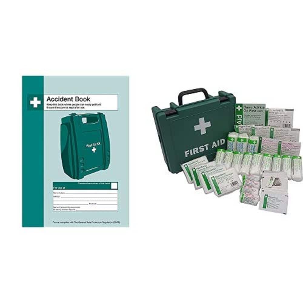 Safety First Aid Group Accident Book A4 with HSE Economy 11-20 Persons First Aid Kit