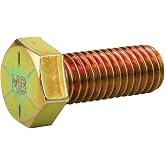 5/16-18 x 1" (100 Pack) Grade 8 Coarse Hex Cap Screw, Coarse Thread, Yellow Zinc by Makers Bolt