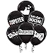 Social Media Party Balloons, Theme Birthday Decoration Supplies, 24pcs Black Premium Latex