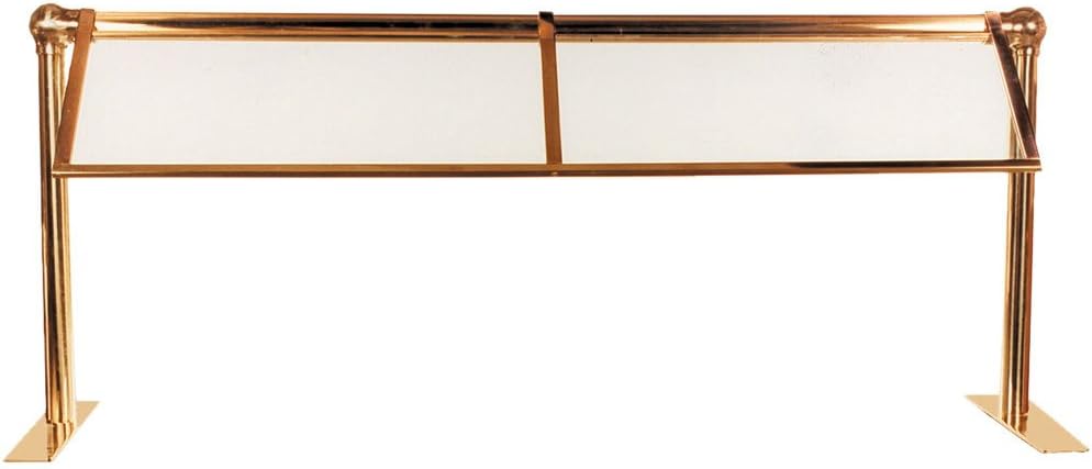 Hanson Brass S-SNG-2 H.B. 70" Single-Sided Sneeze Guard with Feet and Two Heat Bars
