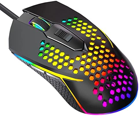 Wired Gaming Mouse, RGB Backlight and 7200 Adjustable DPI, Ergonomic ...