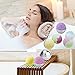 WEBSUN Bath Bomb Mold Set 6 Set 3 Sizes Metal Bath Bomb Mold 104 Pcs with Wrapping Papers, Shrink Wrap Bags & Stickers for Crafting Your Own Fizzies