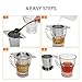 Tea Infuser,Tea Strainer,2 PACK 304 Stainless Steel Water Filter with Double Handles for Hanging on Teapots, Mugs, Cups to steep Loose Leaf Tea and Coffee,Cold Brew Coffee Maker. FDA Approved.