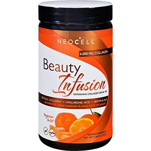 NeoCell Laboratories Collagen Drink Mix - Beauty Infusion - Tangerine Twist - 6000mg Collagen - 11.64 oz - Gluten Free