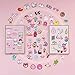 Pink Sticker Pack (102-pcs) Vinyl Pop Cute Stickers for Laptop Skateboard,Bike,Luggage,PS4,Xbos one,iPhone - Party Favors for Teenage Girls Woman-Graffiti Decal-Waterproof