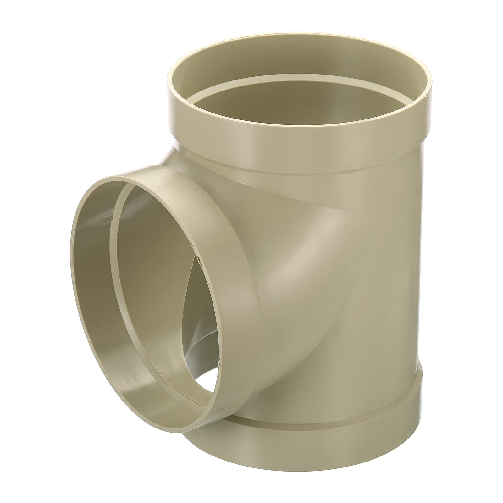 PATIKIL 6 Inch 3 Way Duct Splitter, T Shape Duct Connector 3 Way Hose Adapter Fire-Resistant Connector for HVAC Dryer Exhaust Fan Vent Systems, Beige