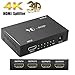 HDMI Splitter, Yuangao 1 in 4 Out Hdmi Splitter Adapter Support 4Kx2K 3D 1080P Hdmi Switch Signal Distributor HD Amplifier with Adapter for HDTV PC PS3/PS4 Xbox (1 in 4 Out)
