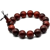 Zen Dear Unisex Natural African Blood Red Sandalwood Bracelet Prayer Beads Tibetan Buddhism Meditation Mala Bead Necklace Yoga
