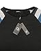 OUGES Women's Long Sleeve Round Neck Patchwork Casual Shirt Tops(Black,XXL)