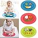 URSMART Mini Size Smile Baby Rice Plate Food Placemats Kids Suction to Dining Table Kitchen Dinnerware (green)