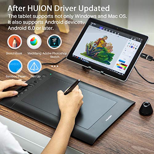 Huion H610 Pro V2 Graphic Drawing Tablet Android Supported Pen