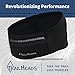 TrailHeads Womens Ponytail Headband - Reflective, Moisture Wicking Hair Headband for Running, Winter - Adrenaline Series - black