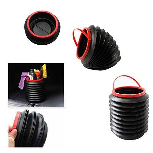 TargetEvo 4.2 QT Outdoor Collapsible Water Carrier Portable Foldable Car Trash Scans Bin Bucket for Fishing Camping Hiking Travelling - Thumbnail 4