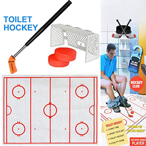 Nicknocks Ice-Hockey Toy Hockey Game Decompression Funny Toilet Game Gift for Children Kids