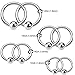 BodyJ4You 14 Gauge Captive Bead Piercing Ring Kit 8PC Stainless Steel for Nose Tragus Lip Nipple Belly Rings
