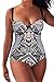 Kisscy Women's Plus Size Tribal Print One Piece Monokini Tankini Swimsuit