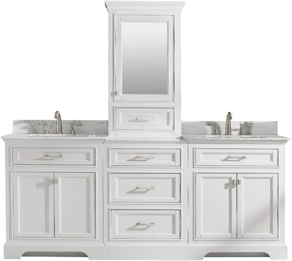Design Element Ml 96mc Wt Milano 96 Double Sink Bathroom Vanity Modular Set In White Kitchen Bath Fixtures Tools Home Improvement Biquinismaranatacombr