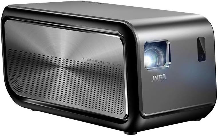 JMGO J6S 1080P 4K Projector with Android, 1100 ANSI (7000 lumens) DLP Home Cinema Projector, Smart Projector Support 3D Video, Dual 10W Bluetooth Stereo Speakers