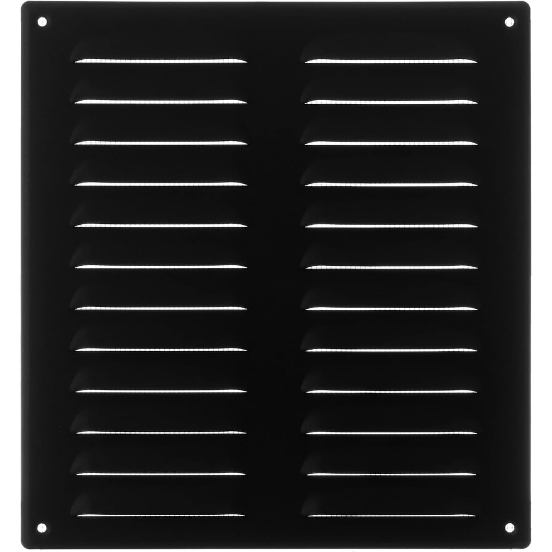 260x280mm / 10x11" inch Anthracite Metal Air Vent Grille Cover with Insect Mesh - Ventilation Cover
