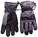 N'Ice Caps Kids Thinsulate Waterproof Geo Lines Gloves (6-8yrs, black/grey)