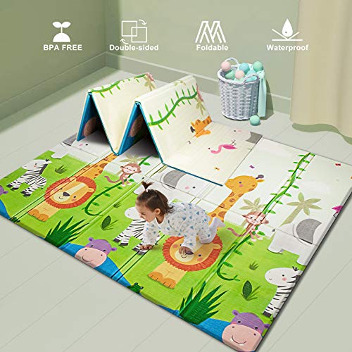 UANLAUO Baby Play mat, playmat,Baby mat Folding Extra Large Thick Foam