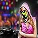 ShineWorld Led Light up El Music Rave Face Halloween Party Sound Active Glow Noen Custome DJ Funny Hiphop Mardi Gras Guy Fawks Masquerade Flash Men Mask for Dancing.Riding.Skating.Party&Festival