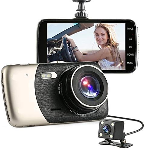 Dash Cam 1080P Car Cameras 4 Inch HD LCD Screen Dashboard And Rear View Cameras For Cars 170 Degree Wide Angel WDR/Loop Recording/G-Sensor/Parking Monitor