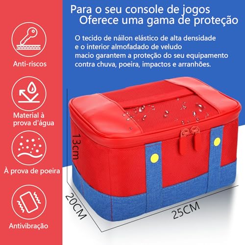 Case para Nintendo Switch Oled, Bolsa para Armazenamento de Console de Jogos, Case para Nintendo Switch Lite, Bolsa Maleta Case Transporte
