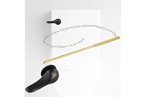 iFealClear Universal Metal Toilet Handle Replacement Kit, Front Mount Toilet Tank Flush Lever with Stainless Steel Chain, Fits Most Toilets, Oil Rubbed Bronze