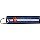 Colorado Flag Key Chain, 100% Embroidered