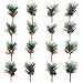 RASSLISA Artificial Pine Picks Artificial Plants Small Pine Picks for Flower Arrangements Wreaths and Holiday Decorations(16 pcs)