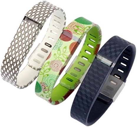 Fitbit Flex Wristband, Bixu Replacement Band for Fitbit Flex with Clasp Large Size and TPE Protective Cap 3pcs Snake