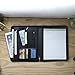 Business Portfolio with Writing Pad, Professional Folder with Zippered Closure, for Resume, Presentation,and 11 Inch Tablet Sleeve for iPhone, iPad, Tablets, Notebooks, 8.5 x 11.5 Inches Black