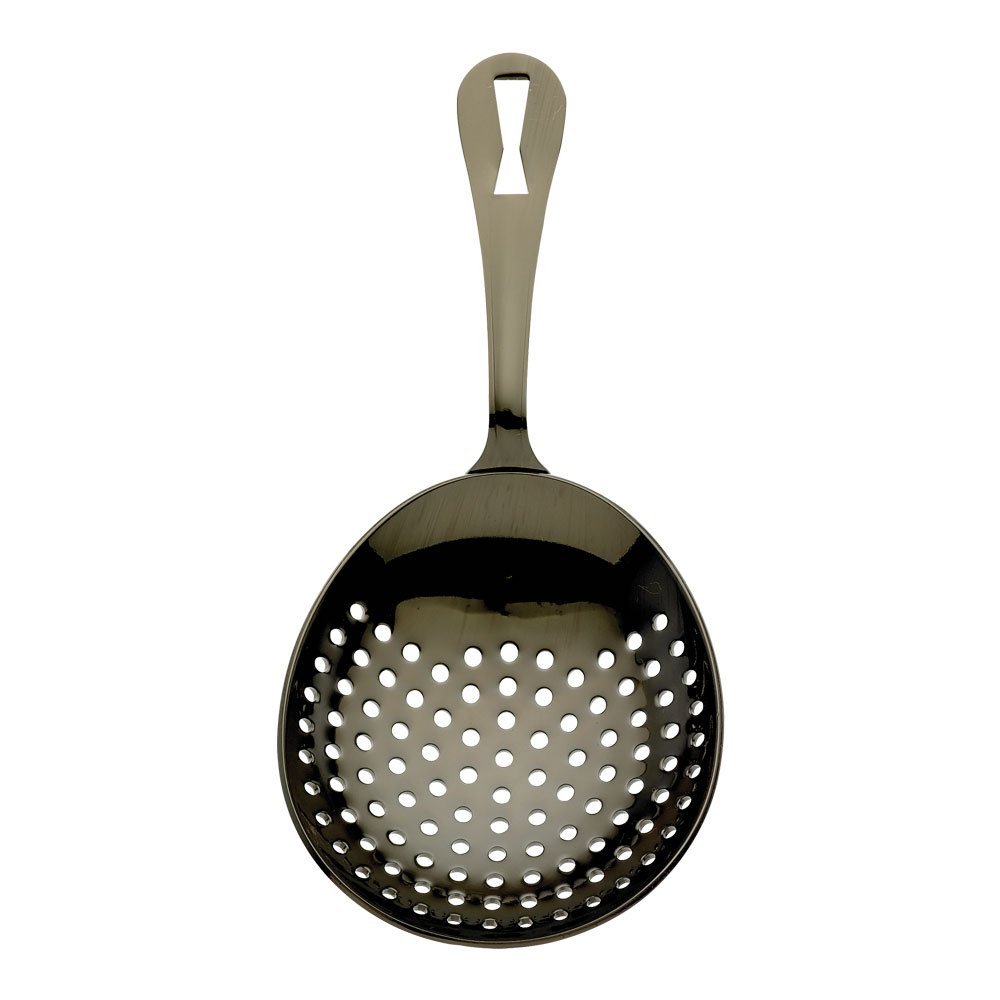 Barfly Julep Strainer, Stainless Steel, Black, 15.7 x 7.3 x 1.9 cm M37028BK