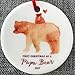 DIGIBUDDHA Papa Bear Ornament Gift First Christmas as a Daddy, New Father Porcelain Ceramic Ornament, 3