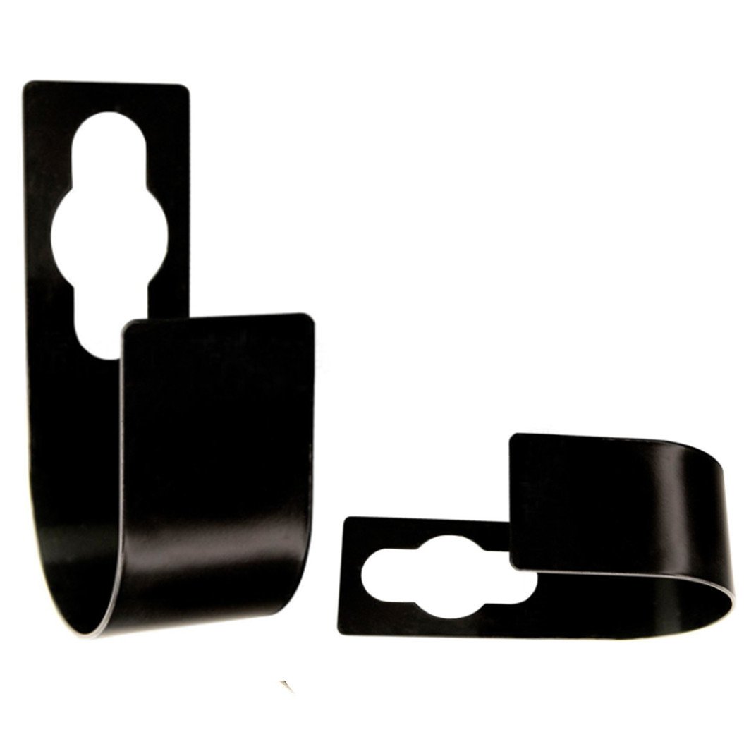 HONGCI Black Durable Metal Spigot Hook Hose Holder Garden Hose Pipe Holder Hanger Wall Mounted Expandable Flexible Hose
