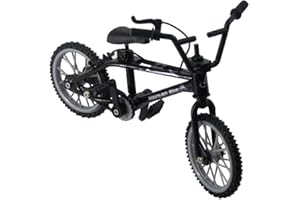 TIOSEN Mini Diecast Mountain Bike, Black, 1/18 Scale, Finger Bicycle Model, Desktop Decor Art Craft