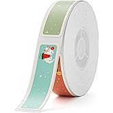 NIIMBOT Christmas Label Tape for D110M D11 Label Paper Replacement 0.55" X 1.97" (14X50 mm), 125 Labels/Roll