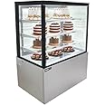 PEAKCOLD Refrigerated Glass Bakery Display Case; Floor Standing Cake Showcase with 3 Shelves; 36" W