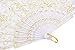 Amajiji Folding Hand Fans,Fashion Elegant Flower Rose Lace Chinese/Japanese Folding Fan (White)