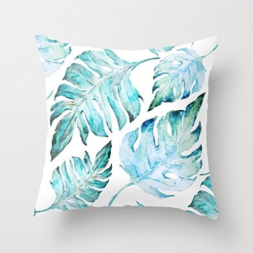 Love Tropical Pillows Case 18 x 18" Polyester White Accent Square Pillow Cover Decorative Couch Cushion Cover Outdoor Pillow Sham