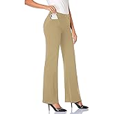 Tapata Women's 28''/30''/32''/34'' Stretchy Bootcut Dress Pants with Pockets Tall, Petite, Regular for Office Work Business