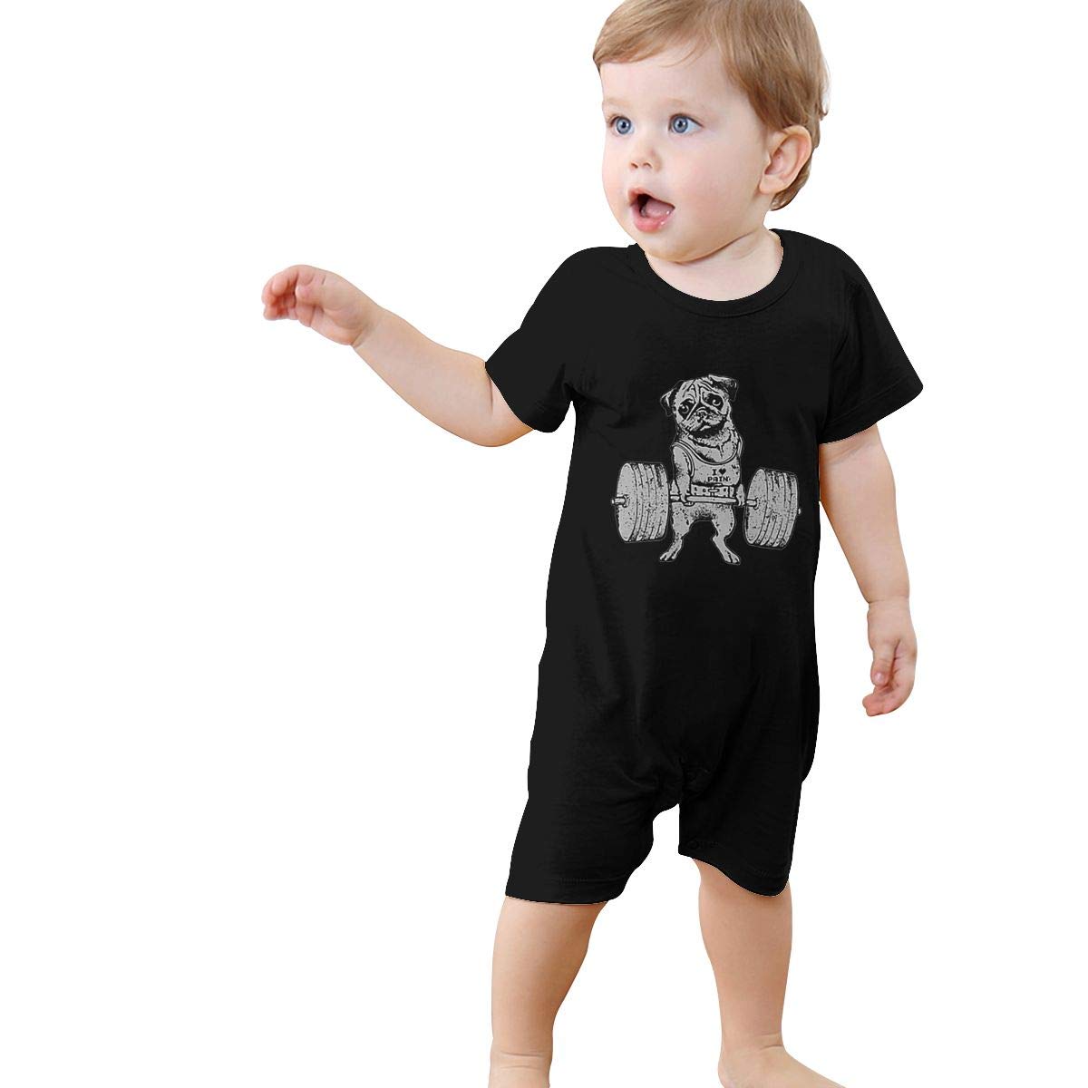 Baby Baby Boys Girls Romper Jumpsuit Pug Weightlifting ...