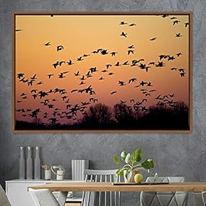 signwin Framed Canvas Wall Art Flying Together Birds...