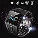 LUOOV Big Black Waterproof Heart Rate Smart Activity Tracker for Android and IOS