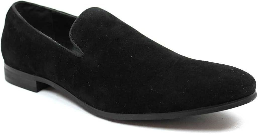 mens black suede slip on shoes