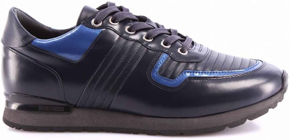 Bikkembergs Men's Shoes Sneakers BKE 108231 Mant 380 LShoe M Leather Brushed Blu
